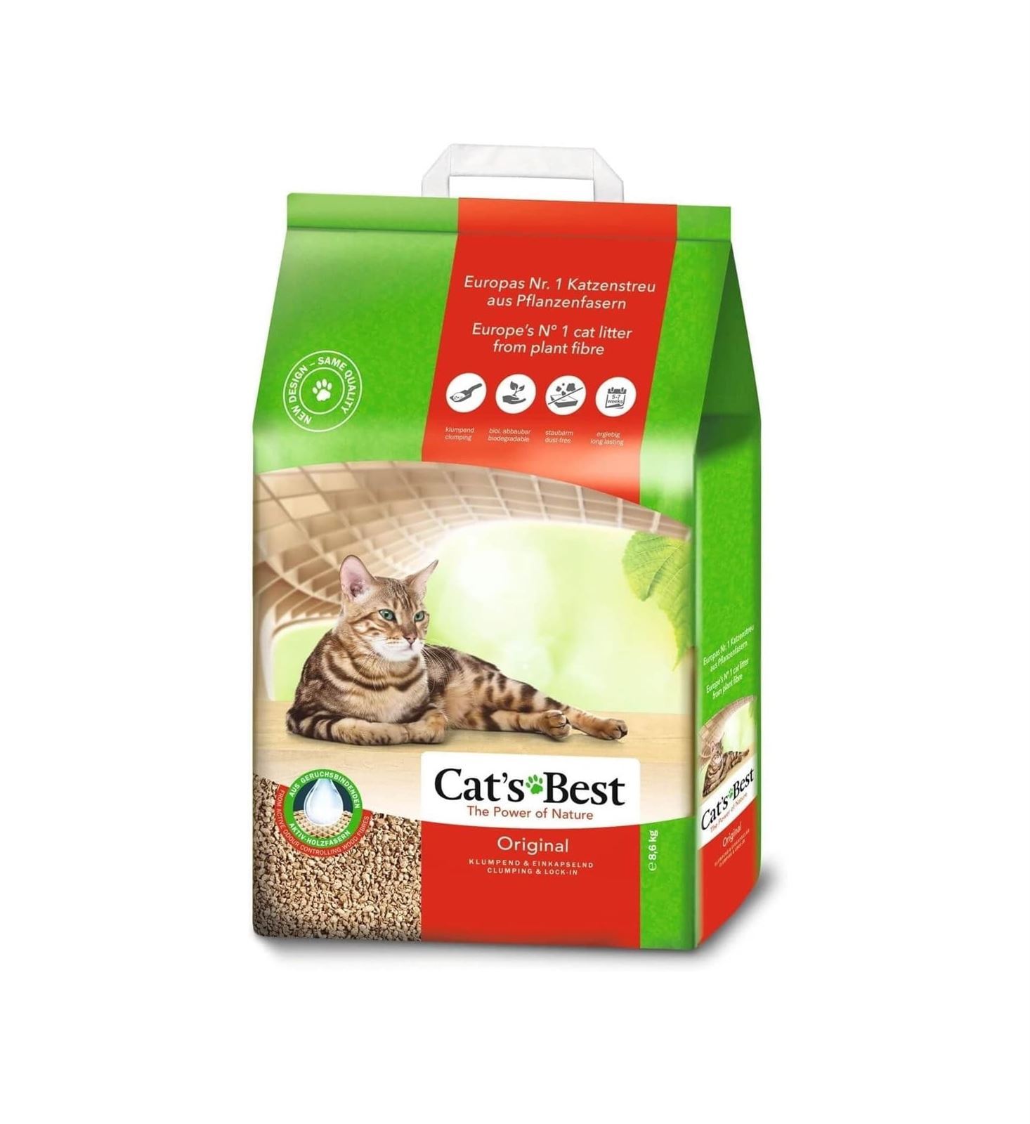 Arena para gatos fibras vegetales Cat's Best - Imagen 1