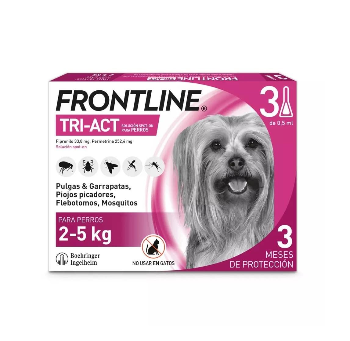 Pipetas Frontline Tri-Act 2kg a 5kg (3 u) - Imagen 1