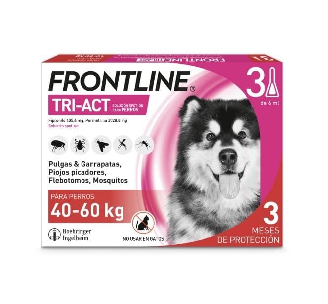 Pipetas Frontline Tri-Act 40kg a 60kg (3 u) - Imagen 1